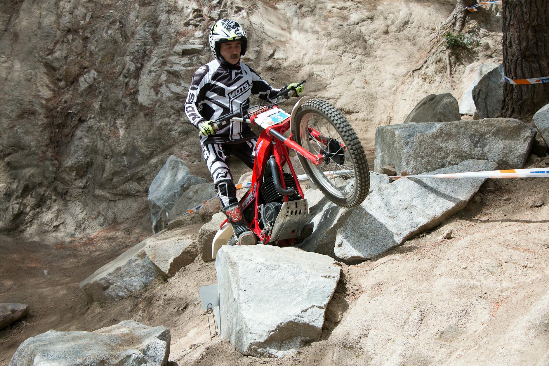 elderly man in motocross race